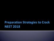 Preparation Strategies to Crack NEET 2018