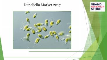China dunaliella market 2017