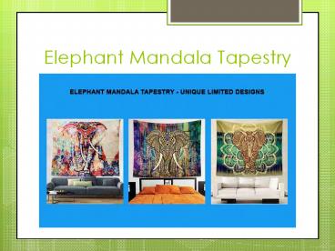 Elephant Mandala Tapestry