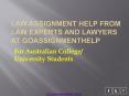 Law Assignment Help from Law Experts and Lawyers at GoAssignmentHelp PowerPoint PPT Presentation