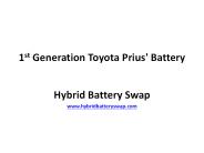 1st Generation Toyota Prius' Battery