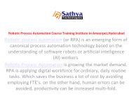 Robotic Process Automation Training in Ameerpet Hyderabad