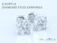 6 Subtle diamond stud earrings