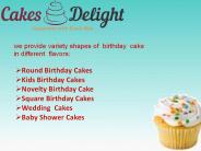 Round birthday cakes
