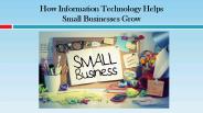 How Information Technology Helps Small Businesses Grow
