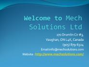 Mech Solutions Ltd - 3D Printing Toronto