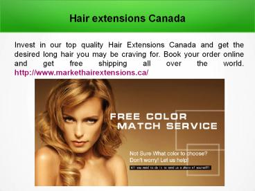 Tape in hair extensions Canada