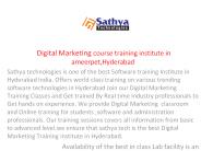 Digital Marketing course training in Ameerpet