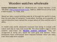 Wooden watches wholesale PowerPoint PPT Presentation