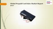 Prepaid Card Sales Market Report 2017