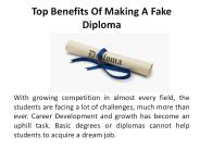 Top Benefits of Making a Fake Diploma