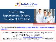 Cervical Disc Replacement Surgery in India