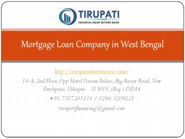 Mortgage Loan Company in West Bengal