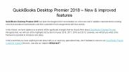 QuickBooks Desktop Premier 2018 – New & improved features