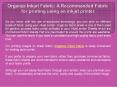 Organza Inkjet Fabric: A Recommended Fabric for printing using an inkjet printer PowerPoint PPT Presentation