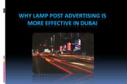 Why Lamp Post Advertising Is Effective In Dubai
