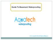 Guide To Basement Waterproofing
