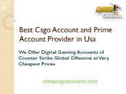 Best Csgo Account and Prime Account Provider in Usa