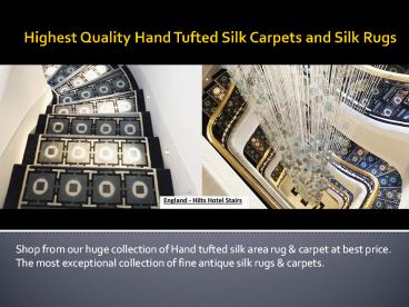 Highest quality hand tufted silk carpets and silk Rugs