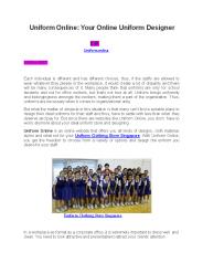 Uniform Online: Your Online Uniform Designer