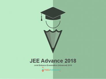 JEE Advanced 2018 Notification