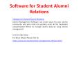 Software for Student Alumni Relations - A.T.S.I PowerPoint PPT Presentation