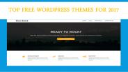 Top Free WordPress Themes for 2017