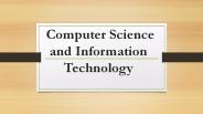 Computer Science and Information Technology