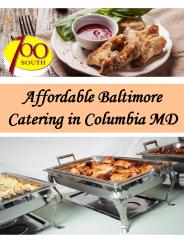 Affordable Baltimore Catering in Columbia MD