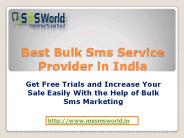 Best Bulk Sms Service Provider in India