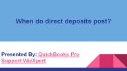 When do direct deposits post?