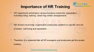 Importance of HR training