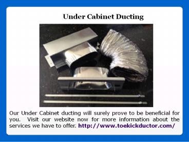 Under Cabinet Toe Kick Ducting Kit (1)