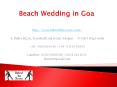 Beach Wedding in Goa PowerPoint PPT Presentation