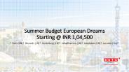Summer Budget European Dreams With SOTC Holidays