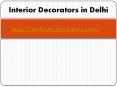 Interior Decorators in Delhi
