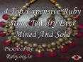 4 Top Expensive Ruby Stone Jewelry Ever Mined And Sold PowerPoint PPT Presentation