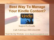 Best Way To Manage Your Kindle Content?
