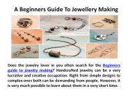 A Beginners Guide to Jewellery Making