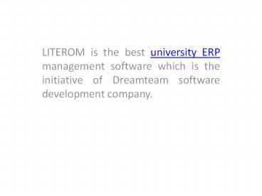 Dreamteam as university ERP software development company