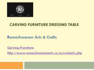 Carving Furniture Dressing Table