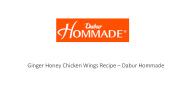 Ginger Honey Chicken Wings Recipe