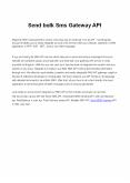 Send bulk Sms Gateway API PowerPoint PPT Presentation