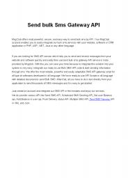 Send bulk Sms Gateway API