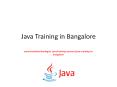 Java Training in Bangalore PowerPoint PPT Presentation