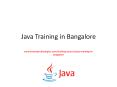 java training in bangalore (1) PowerPoint PPT Presentation