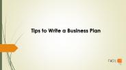 Tips to Write a Business Plan