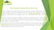 High Quality Laptop Data Recovery