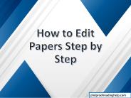 How to Edit Papers Step by Step