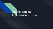 Search Engine Optimisation